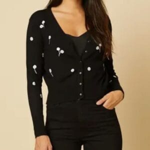 Cardigan Daisy noir