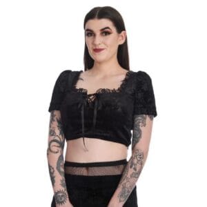 Top Chandelier Round Neck Black