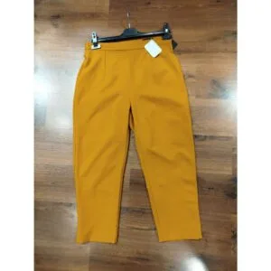 Pantalon Cigarette 3 quart Moutarde